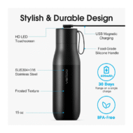 VSITOO Botella de agua autolimpiante inteligente de 15 onzas - Imagen 2